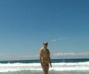 Enoying the day nude on beach